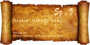 Szatur Viktória névjegykártya
